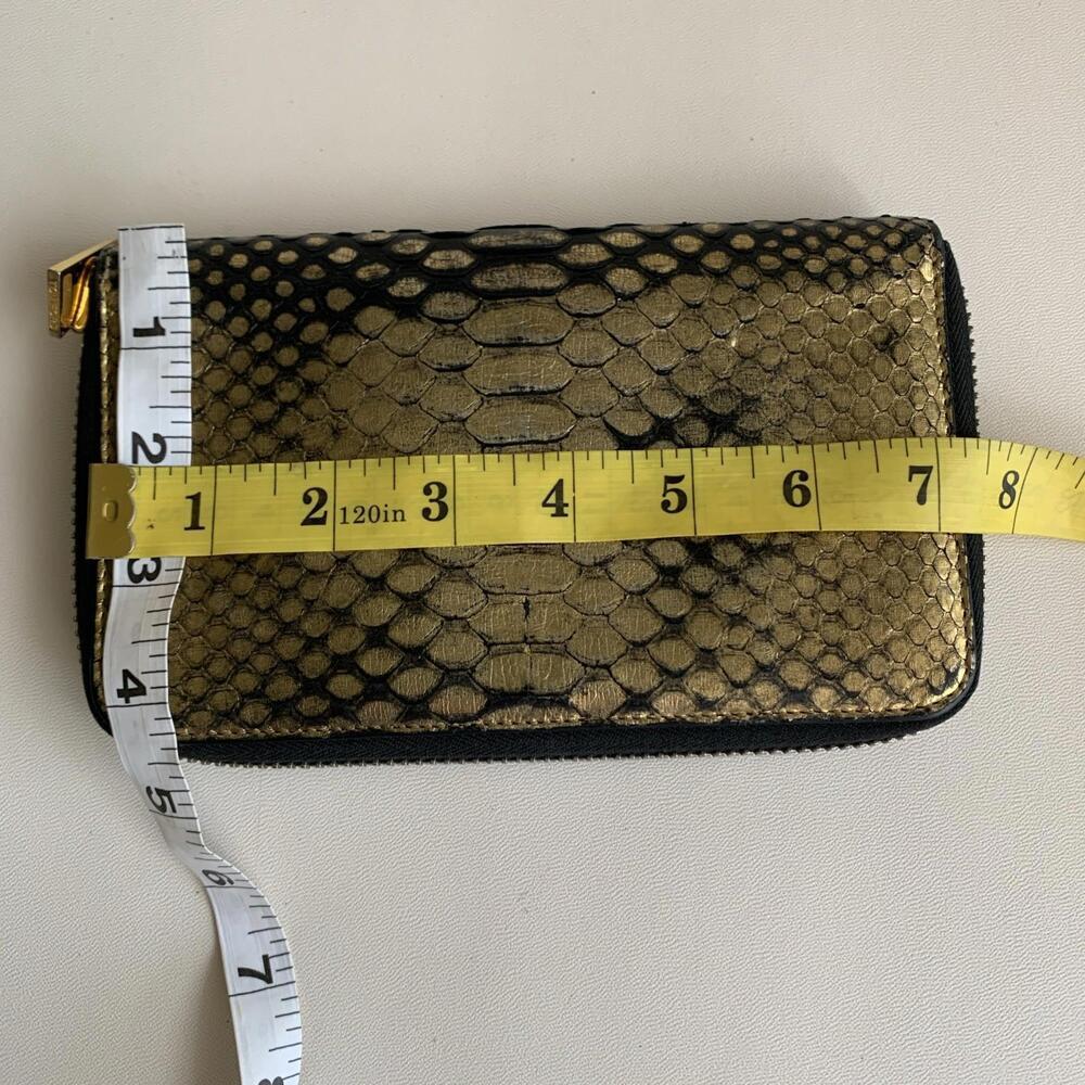 Authentic Tom Ford Metallic Python Zip Around Wal… - image 7